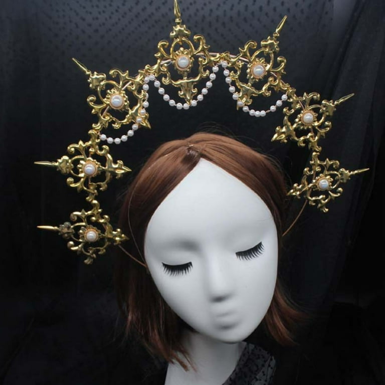 茶 tiara Women Girl Headdress Parts Vintage DIY Crown Material Kits