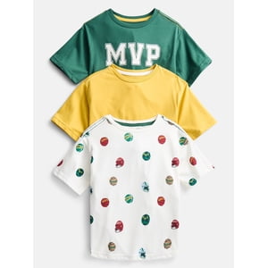 Wonder Nation Boys' Crewneck Tee 3-Pack