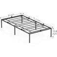 thumbnail image 1 of 14-pulgada heavy-duty tamaño individual metal marco de cama con under cama almacenamiento, sturdy mattress foundation, support slats, non-slip y noise-free, 1 of 6