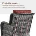thumbnail image 5 of PARKWELL 3PCS Outdoor Conversation Set Patio Wicker Cushioned Sofa Lounge Chairs with Coffee Table for Porch Balcony Backyard,Red, 5 of 9