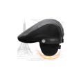 thumbnail image 5 of Sombrero de otoño e invierno, boina de lana nueva, gorra frontal, protección auditiva, sombrero de cuero, boina, negro, 5 of 5