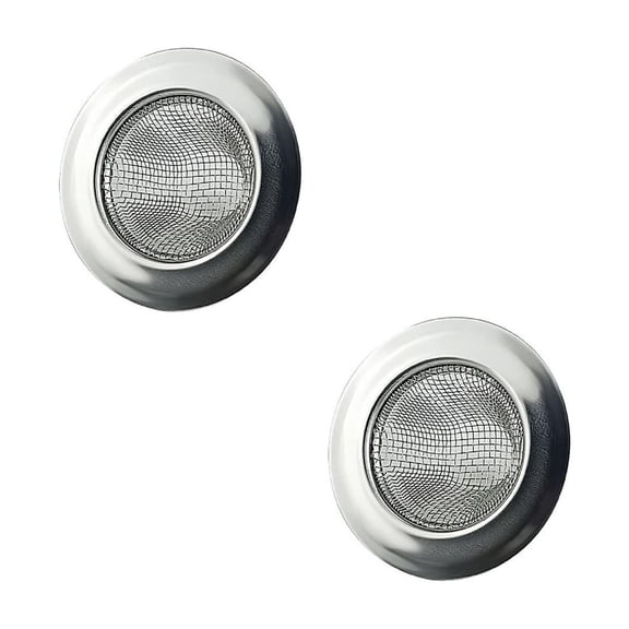 2 Pack Stainless Steel Kitchen Sink Strainer - Heavy Duty, Rust Resistant, Anti-Clogging Drain Filter with Fine Mesh for Bathroom, Laundry, Bathtub - Prevents Clogs, Easy to Clean & Install