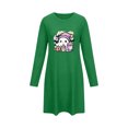 thumbnail image 5 of Taqqpue Womens Cotton Nightshirt Long Sleeve Crew Neck Halloween Zombie Print Loose Fit Knee Length Casual Pullover Soft Sleep Dress Oversized Sleepwear for Women Big Plus Sizes, 5 of 6