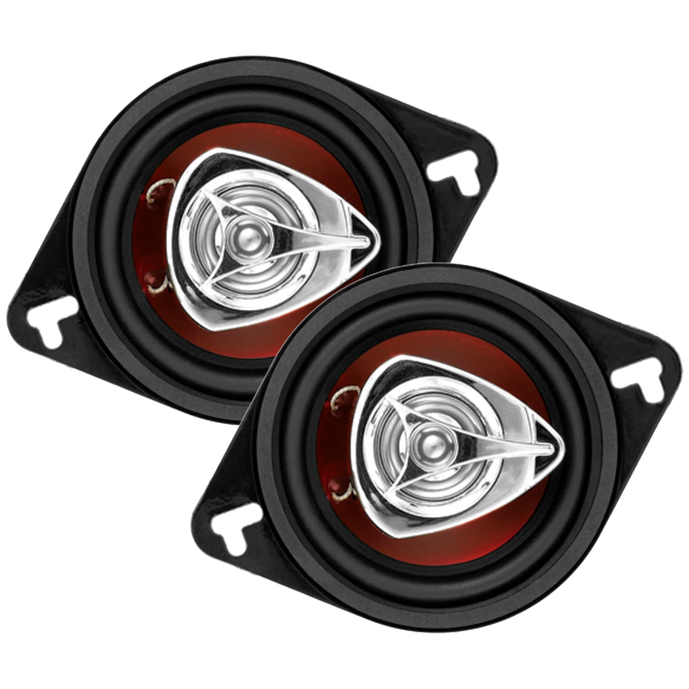 BOSS Audio Systems CH3220 Chaos Series 3.5 inch Full Range Car Door Speakers - 140 Watts Max (per pair), Coaxial, 2 Way, 4 Ohms, Sold in Pairs