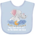 thumbnail image 3 of Inktastic My Opa Loves me to the Moon and Back Elephant Family Boys or Girls Baby Bib, 3 of 4