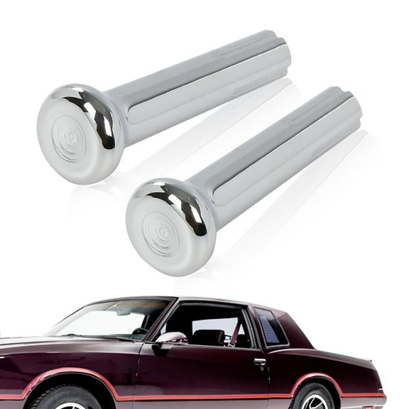 PIT66 Cars Door Lock Knobs Chrome Plastic 1 Pair Fit for GM 1971-1988