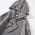 thumbnail image 6 of Men's Hoodies Sweatshirt Loose Long Sleeved Hooded Pullover Casual Solid Color Warm Pullover Jacket Fall Winter, 6 of 8