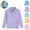 Purple, variant on Mfakffe Boys Girls Polo Shirt Back To School Comfortable School Uniform Spring Fall Long Sleeve Shirts Casual Lapel Collar Shirt