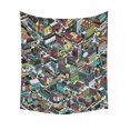 thumbnail image 2 of CADecor Colorful City Blocks Isometric Pattern Home Decor Tapestry Wall Art Wall Tapestry 60x80 Inches, 2 of 2
