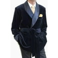 thumbnail image 3 of Men's Black Velvet Robe's Smoking Jackets Christmas Evening Paryy Wear Smoking Jackets Coat&nbsp;, 3 of 5
