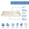 thumbnail image 2 of DreamLine SlimLine 32 in. D x 60 in. W x 2 3/4 in. H Right Drain Single Threshold Shower Base in White DLT-1132602, 2 of 4