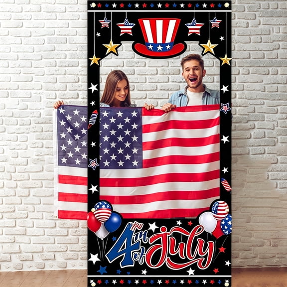 Fourth Of July Photo Booth Frame Large Enough For Multiple People Patriotic Photo Prop For Independence Day Outdoor Backyard Party Decorations
