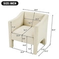 thumbnail image 6 of Christopher Knight Home Modern Barrel Accent Chair 29.9" Chenille Upholstered Armchair with Foam Cushion, Beige, 6 of 9