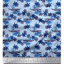 Soimoi Cotton Jersey Fabric Leaves & Crocodile Kids Print Sewing Fabric Yard 58 Inch Wide