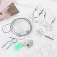 thumbnail image 4 of Wall Hanging Photo Display Cable Wire Rod with 10 Clips, 5Ft Hanging Picture Frames Collage Silver, 4 of 6