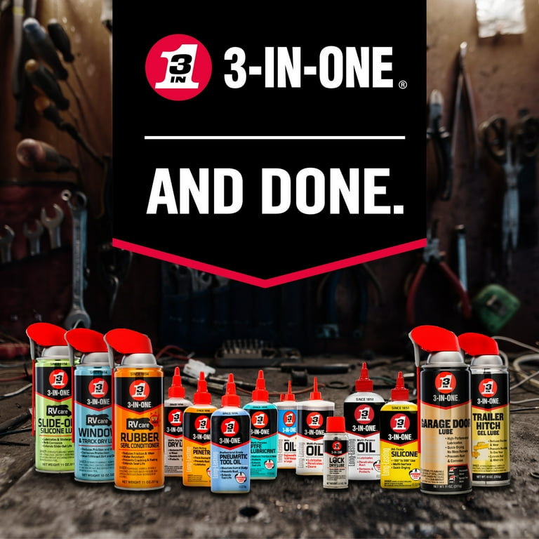 3-IN-ONE Lock Dry Lubricant Spray, 2.5 Oz for Hardware, Home and Commercial  Locks