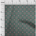 thumbnail image 2 of oneOone Cotton Flex Teal Blue Fabric Asian Suzani Sewing Material Print Fabric By The Yard 40 Inch Wide, 2 of 5