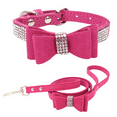 thumbnail image 1 of Collar para perro con pajarita, collar suave y deslumbrante con cristales de piedras preciosas, adecuado para perros con, 1 of 6