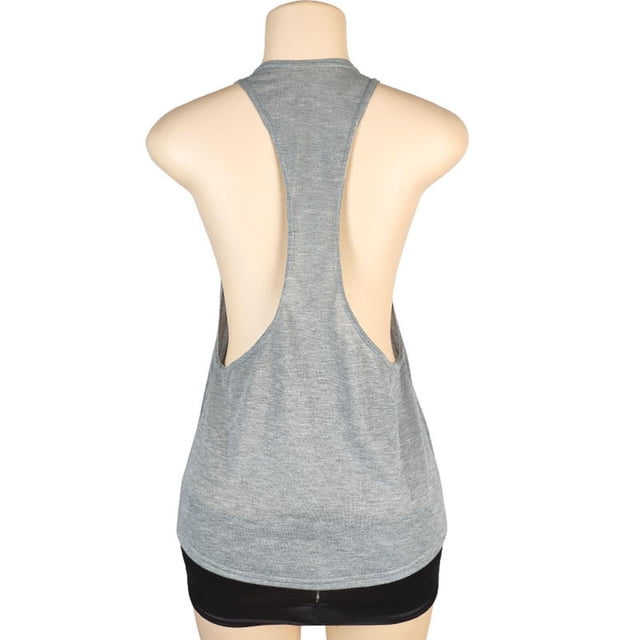 Débardeur d'Été Extensible Sans Manches Col Rond Couleur Unie pour Femmes Tenue Basique Confortable