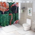 thumbnail image 7 of Orinice Green Banana Leaf Shower Curtain Set, Tropical Palm Leaf Plant Summer Flamingo with 12 Hooks, Durable Waterproof Shower Curtain 69x72, 7 of 7