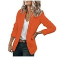 thumbnail image 3 of Casual Blazers for Women 2025 Long Sleeve Notch Lapel Collar Open Front Business Casual Work Office Jacket, 3 of 5