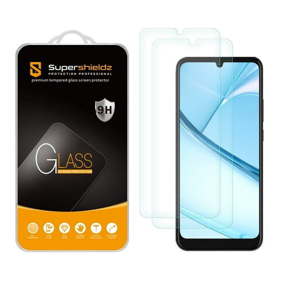 (2 Pack) Supershieldz Designed for BLU (View 5 Pro) Tempered Glass Screen Protector, Anti Scratch, Bubble Free
