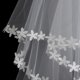 thumbnail image 5 of Blanco Codo Velo Nupcial Boda Sin Peine Borde Apliques De Encaje Sunnimix Codo Velos, 5 of 8