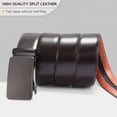 thumbnail image 3 of SENDEFN Men's Leather Belt Automatic Ratchet Buckle Slide Belt for Dress Casual Trim to Fit with Gift Box, 3 of 6