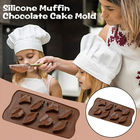 

Ice Molds Leaves 8 Holes Silicone Mould For Chocolate Cake Jelly Pudding Soap Round Shape