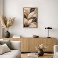 thumbnail image 5 of Framed Canvas Print Abstract Leaves Wall Art Modern Botanical Decorative for Living Room Bedroom - 24"x36" NATURAL, 5 of 8