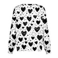thumbnail image 4 of Scrubs For Women Heart Print Snap Button Long Sleeve Scrub Jacket With 2 Pockets Breathable Quick Dry Nurse Uniform Black L, 4 of 4