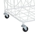 thumbnail image 5 of DecMode Industrial White Metal Rolling Laundry Basket, 17"W x 24"H, 5 of 14