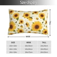 thumbnail image 2 of Kdxio Cotton Pillow Cases 20"x30" Pillowcases,Soft and Breathable Bedroom Pillow Cases-European-style Pattern Sunflower A-No Pillow Core, 2 of 5