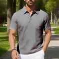 thumbnail image 2 of Oalirro Men's Short Sleeve Polo Shirt – Relaxed Fit, Soft Cotton for Everyday Comfort & Lightweight Summer Style, 2 of 8