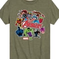 thumbnail image 3 of Marvel The Avengers - Stickers Style - Toddler And Youth Short Sleeve Graphic T-Shirt, 3 of 5