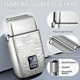 thumbnail image 6 of Rirool Hair Clipper Kit for Men, Professional Cordless Grooming Kit with Zero Gap T-Blade Trimmer, Foil & Nose Trimmer, 12 Guide Combs, LCD Display, 150-Min Runtime, Silver, 6 of 9