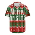 thumbnail image 5 of Elvqul Mens Shirts Ugly Graphic Christmas Button up Short Sleeve Shirts for Men Big and Tall, 5 of 5