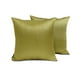 thumbnail image 1 of Funda de almohada lumbar decorativa HomeCentric, color verde oliva, paquete de 2, 30 x 60 cm (12 x 24 pulgadas). Funda de almohada rectangular lisa y lisa de seda artística, estilo moderno liso -, 1 of 5