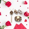 thumbnail image 2 of Ladies Statement Jewelry Set Leopard Leather Bracelet Teardrop Long Tassel Pendant Necklace Earrings Gift, 2 of 5