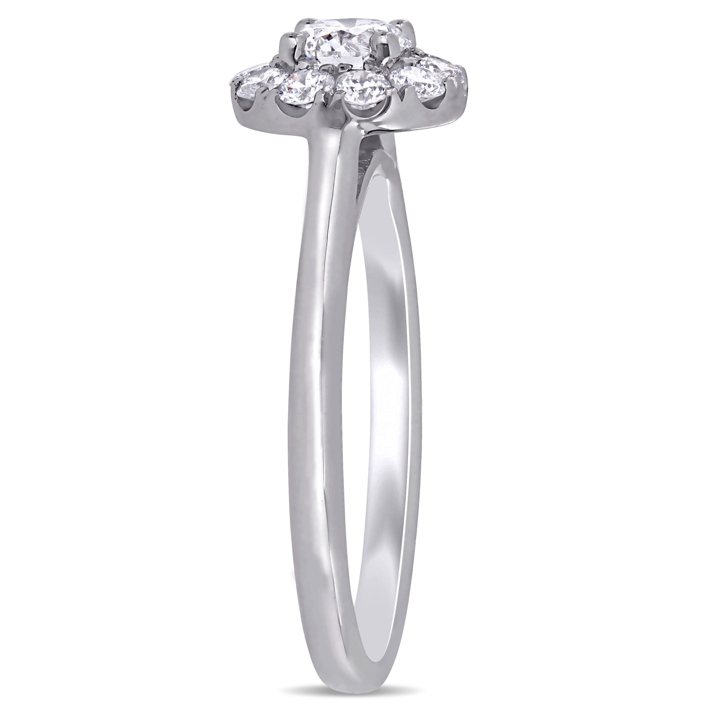 Created Forever Women's 3/4 Carat T.G.W. Lab-Grown Diamond 14kt White Gold Halo Engagement Ring