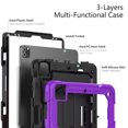 thumbnail image 6 of For iPad Pro 12.9 inch Case (2022/2021/2020/2018), 360 Rotating Shockproof Cover with Stand, Screen Protector, Shoulder Strap, Purple, 6 of 7