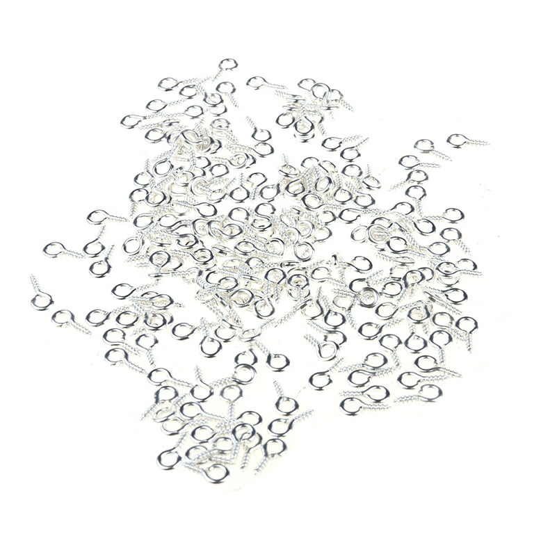 400Pcs Small Screw Eye Pins Hooks Mini Screw Eye Pin Peg Eye Screws for  Jewelry Making and DIY Arts & Crafts Projects, 8 x 4mm (Silver and Gold)
