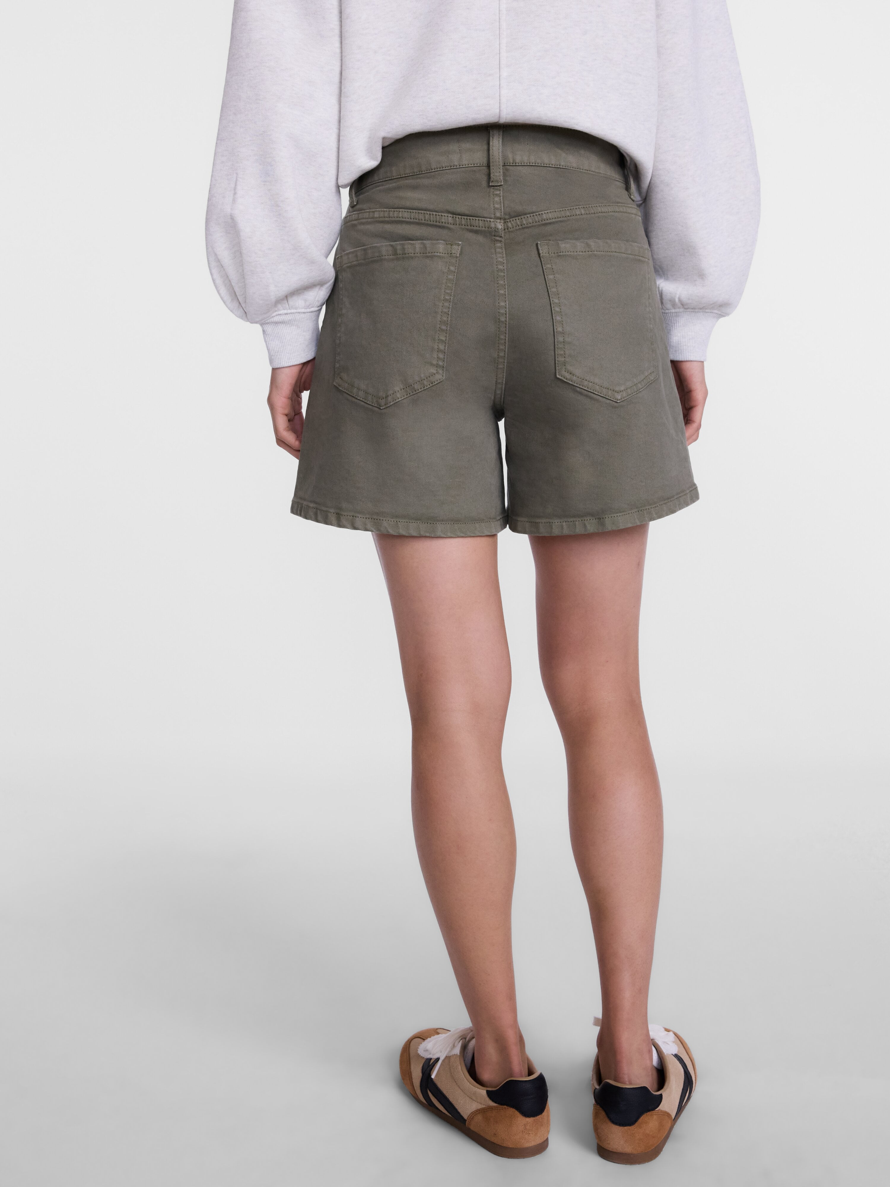 Scenario Women's High Rise A-Line Denim Shorts, 5" Inseam, Sizes 0-20
