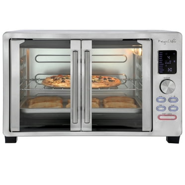MegaChef 30 Quart Digital French Door Multi-Function Electric Convection Toaster Oven with Rotisserie Set