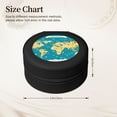 thumbnail image 2 of Yiaed World Map With Landmarks Print Travel Jewelry Case Bridesmaid Gift Boxes Jewelry Travel Organizer Small Round Jewelry Box Mini Storage-Black, 2 of 7