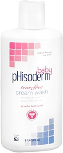 3 Pack Phisoderm Baby Tear-Free Cream Wash Powder Fresh Scent 8 oz Each