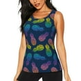 thumbnail image 2 of Haiem Retro Bright Pineapple Workout Tank Tops for Women, Athletic Sports Slim-Fit Tank Tops, Compression Sleeveless Dry Fit Shirts,Athletic Shirt-Small, 2 of 9