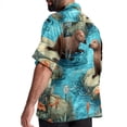 thumbnail image 3 of Platypus Men's Short Sleeve Poplin Shirt with Spread Collar Tops, Casual Printed Button Down, Summer Beach Shirt for Men - Unisex, Stylish Men's Shirts, 3 of 6
