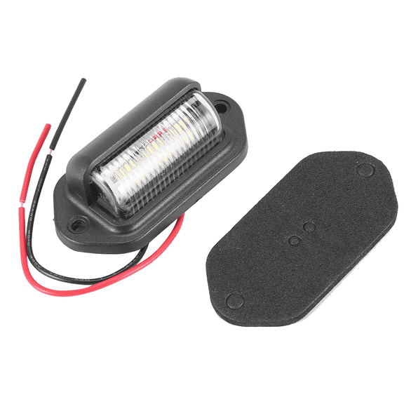 4Pcs 12V 6 SMD LED Exterior License Plate Tag Light Waterproof Lamp Taillight for Car Truck RV Trailer Boat