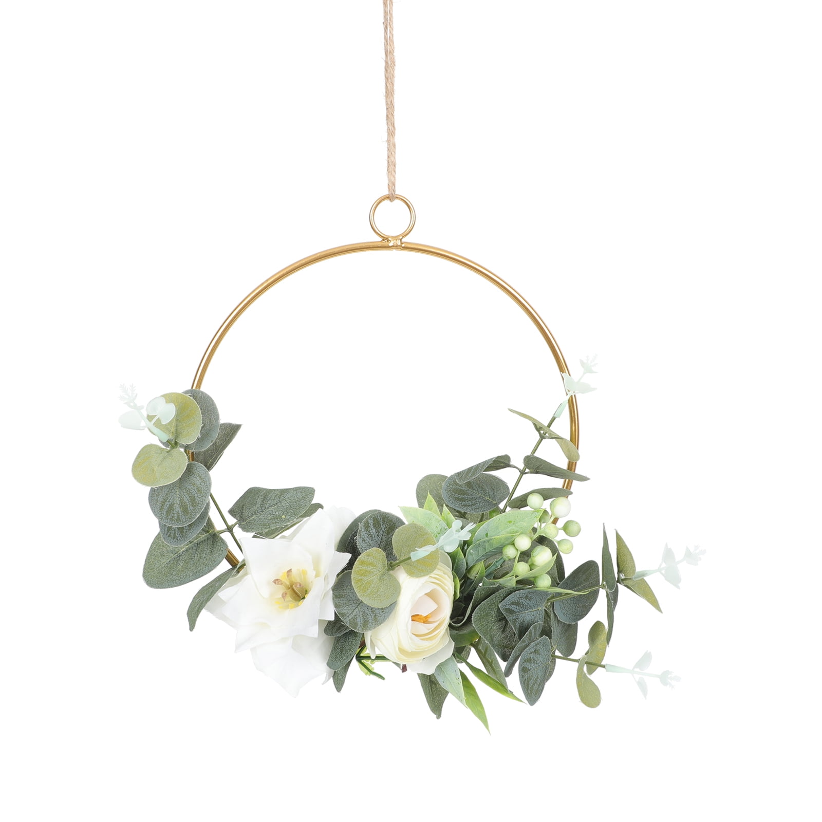 Iron Art Garland Artificial Leaf Garland Flower Wreath Wall Hanging